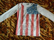 Кофта с американским флагом от Zara kids и стразиками в виде звездочек