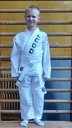 Кимоно для Дзюдо детское белое,  с поясом